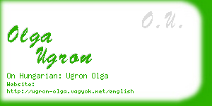 olga ugron business card